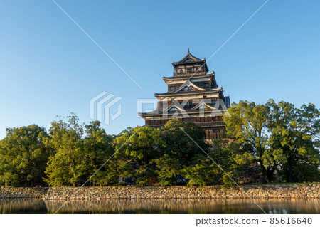 《Hiroshima City》 Hiroshima Castle in the morning sun 《Hiroshima City》 Hiroshima Castle in the morning sun 85616640