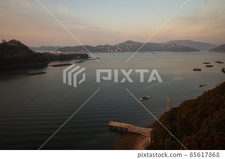 Beautiful seascape of Kashira Island in Bizen City, Okayama Prefecture Beautiful seascape of Kashira Island in Bizen City, Okayama Prefecture 85617868