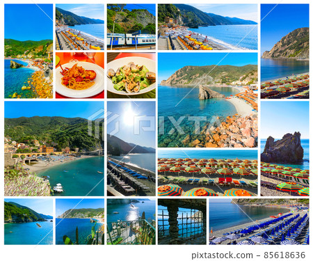 Panorama of Monterosso at summer season Panorama of Monterosso at summer season 85618636