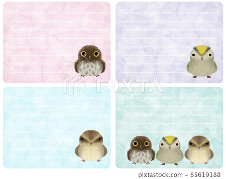 Fluffy bird stationery A-4 85619188