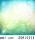Abstract summer illustration with sun beams and defocused lights 85619441
