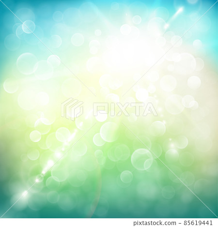 Abstract summer illustration with sun beams and defocused lights Abstract summer illustration with sun beams and defocused lights 85619441