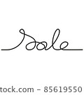Continuous one line of sale word. Hand drawn typography vector illustration. Lettering sign and symbol business banner. Continuous doodle 85619550