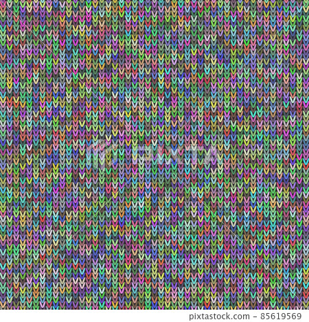 Colorful Stylish Knit. Colored Geometric Knitted Texture. Woolen Pullover Tricot Print. Winter Fabric Pattern Colorful Stylish Knit. Colored Geometric Knitted Texture. Woolen Pullover Tricot Print. Winter Fabric Pattern 85619569