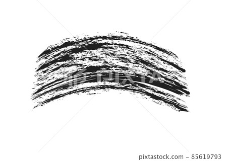 Mascara eyelashes brush stroke makeup. black hand drawn lash scribble mascara texture swatch 85619793