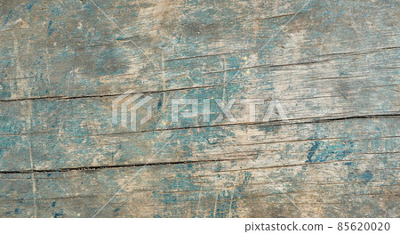 Weathered blue with green and brown wood sheet, Old wooden boards with crack on the plank surface Weathered blue with green and brown wood sheet, Old wooden boards with crack on the plank surface 85620020