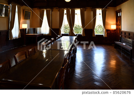 Retro Western-style building with a nice indoor landscape Retro Western-style building with a nice indoor landscape 85620676