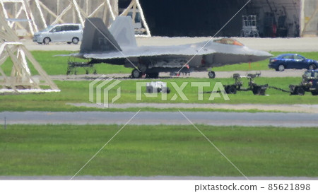 Kadena Air Base Raptor swaying in the midsummer sunlight 85621898
