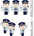 Security staff male and female illustrations (various ages) 85622812