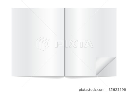 Open book mock up. Realistic blank vertical booklet, catalog template magazine, brochure or notebook 85623396
