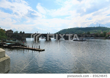 Charles Bridge over the world heritage city of Prague 85624645