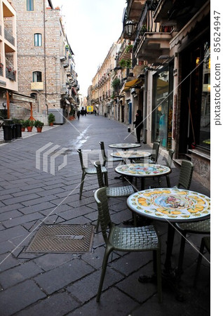 Italy, Sicily, Taormina, Umberto I Street Italy, Sicily, Taormina, Umberto I Street 85624947