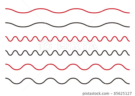 紅色和黑色 Namami 線。各种红色和黑色曲線。 85625127