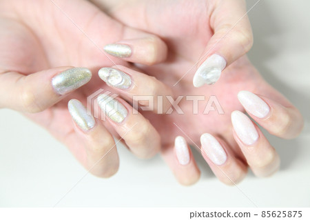 美甲白心珍珠系統 美甲白心珍珠系統 85625875