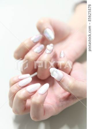 美甲白心珍珠系統 美甲白心珍珠系統 85625876