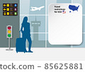 Travel restrictions for USA template vector. 85625881