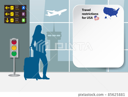 Travel restrictions for USA template vector. Travel restrictions for USA template vector. 85625881
