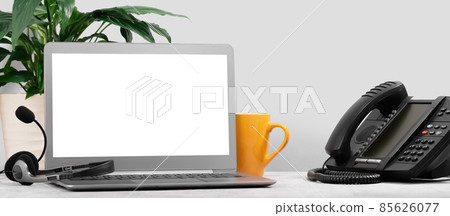 business. voip phone in the office close up 85626077