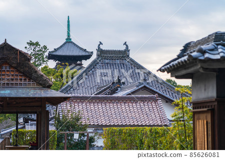 Yagatoyama Kosho-ji Temple, a landscape with tiled roofs <Nagoya City, Aichi Prefecture> Yagatoyama Kosho-ji Temple, a landscape with tiled roofs <Nagoya City, Aichi Prefecture> 85626081