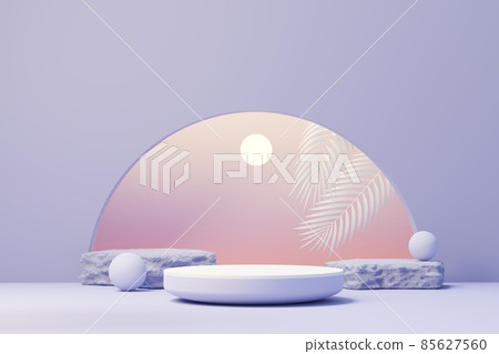 3d render of Beauty podium with Very Peri color of the year 2022 design for product presentation and advertising. Minimal pastel sky and Dreamy land scene. Romance concept. 3d render of Beauty podium with Very Peri color of the year 2022 design for product presentation and advertising. Minimal pastel sky and Dreamy land scene. Romance concept. 85627560