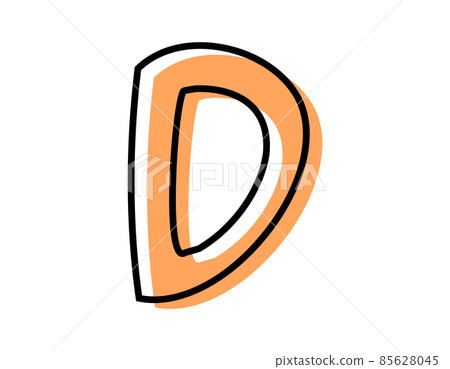 Handwritten alphabet vector illustration capital letter D Handwritten alphabet vector illustration capital letter D 85628045