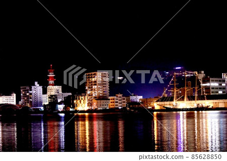 Night view of Onomichi Suido Night view of Onomichi Suido 85628850