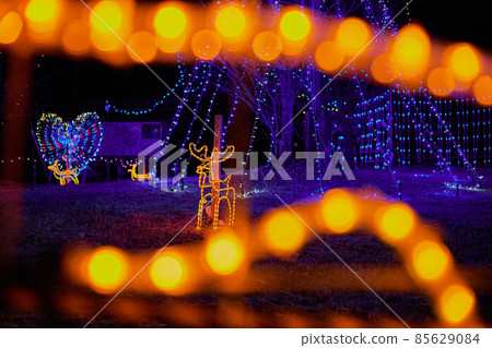 Illuminations in the square in front of the Iriki foot post office Illuminations in the square in front of the Iriki foot post office 85629084