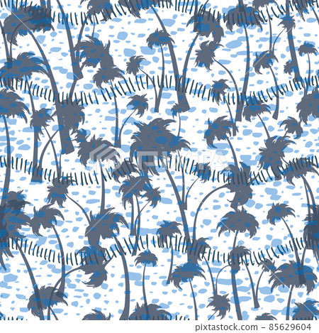 Tropical palm trees seamless pattern 85629604
