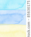 Pale yellow and blue watercolor background 85630175
