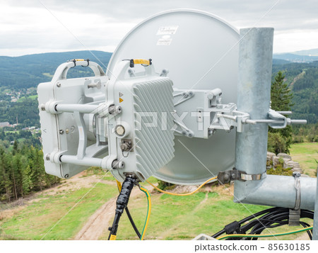 Climb up to communication Tower with antennas such a Mobile phone tower 85630185