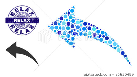 Distress RELAX Round Guilloche Stamp and Undo Composition Icon of Round Dots Distress RELAX Round Guilloche Stamp and Undo Composition Icon of Round Dots 85630499