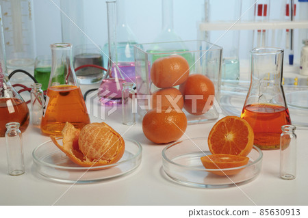 Mandarin Orange Juice Tests in a Lab Mandarin Orange Juice Tests in a Lab 85630913