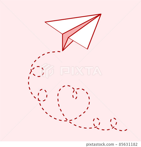 Love travel design with paper airplane, stock vector illustration Love travel design with paper airplane, stock vector illustration 85631182