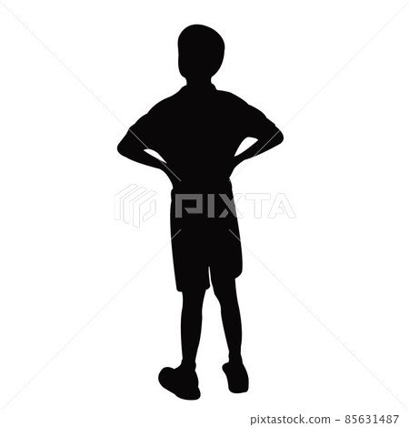 a boy body silhouette vector 85631487