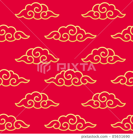 Traditional Chinese cloud pattern - Stock Illustration [85631690] - PIXTA