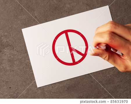 Image of South Korean presidential election Female hand with voting mark 85631970