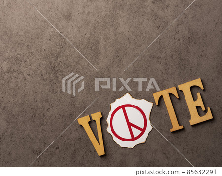 韓國總統選舉選舉投票圖像投票標記和投票字母 85632291