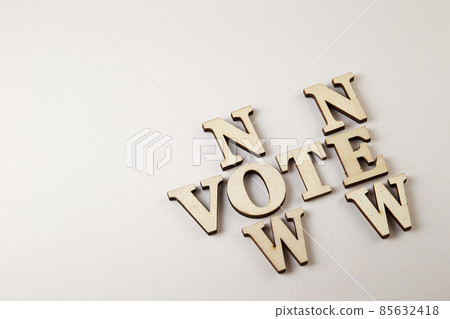 選舉投票圖像新和投票字母 選舉投票圖像新和投票字母 85632418