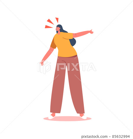 Angry Woman Screaming, Hysterical Negative Face Expression, Emotion, Bad Feelings Reaction. Conflict, Confrontation Angry Woman Screaming, Hysterical Negative Face Expression, Emotion, Bad Feelings Reaction. Conflict, Confrontation 85632994