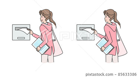 Young women posting spring Young women posting spring 85633386