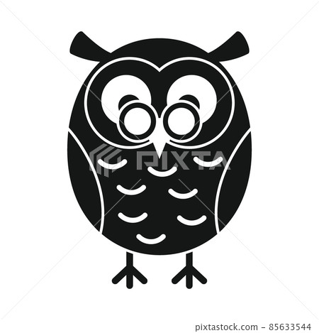 Mascot owl black simple silhouette vector icon 85633544