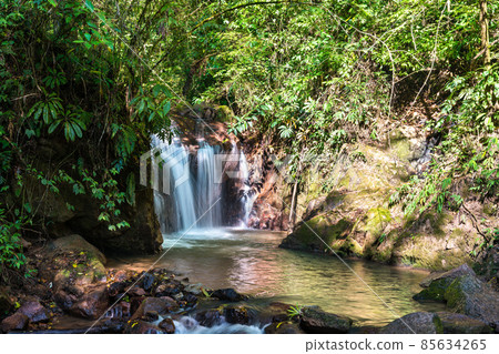 El Tirol waterfall in the jungle of Chanchamayo in Peru 85634265