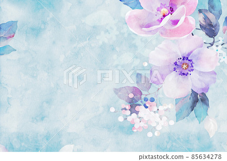 Elegant watercolor vintage floral illustration Elegant watercolor vintage floral illustration 85634278