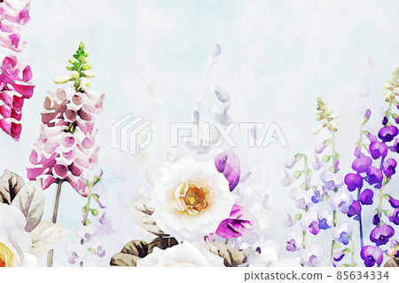 Elegant watercolor vintage floral illustration Elegant watercolor vintage floral illustration 85634334