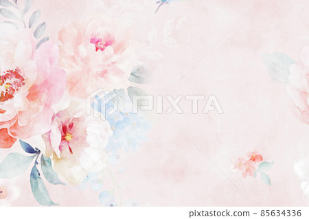 Elegant watercolor vintage floral illustration Elegant watercolor vintage floral illustration 85634336