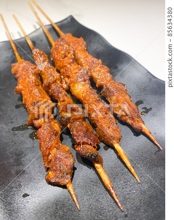 Xinjiang Silk Road specialty, mutton skewers Xinjiang Silk Road specialty, mutton skewers 85634380