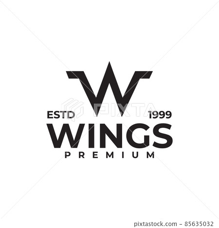 Wing W letter logo design Wing W letter logo design 85635032