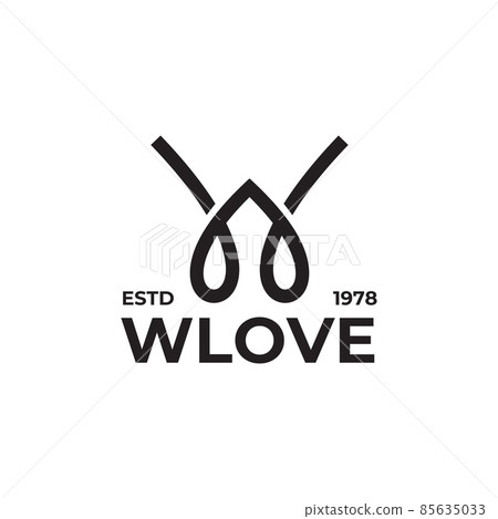 W letter initial knot love logo design W letter initial knot love logo design 85635033