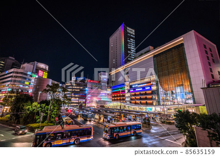 Yokohama cityscape of Japan Overlooking Yokohama Station and JR Yokohama Tower Yokohama cityscape of Japan Overlooking Yokohama Station and JR Yokohama Tower 85635159