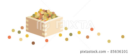 節分豆（從盒子裡溢出的豆子） 85636101